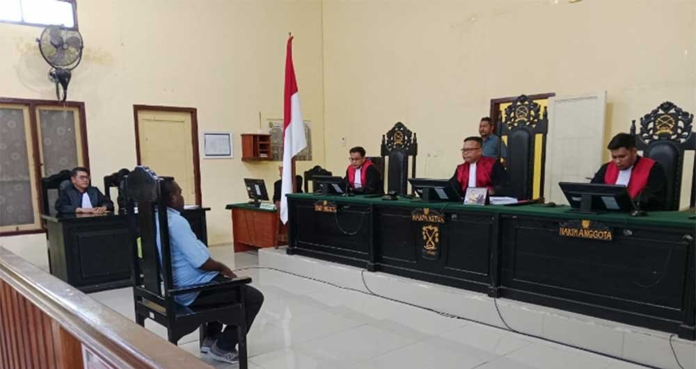 Terdakwa Wahab Mangar Dituntut 8 Bulan Penjara 1 Wahab Mangar Disidang