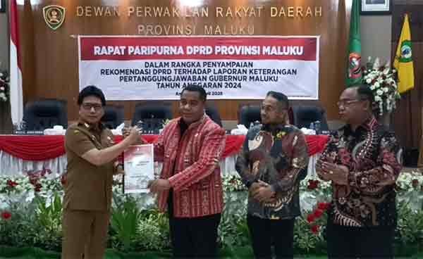 Terima Rekomendasi DPRD Maluku, Gubernur: Catatan Kritis ke Pemerintahan Sebelumnya 1 DPRD Maluku Rekomendasi LKPJ 2024