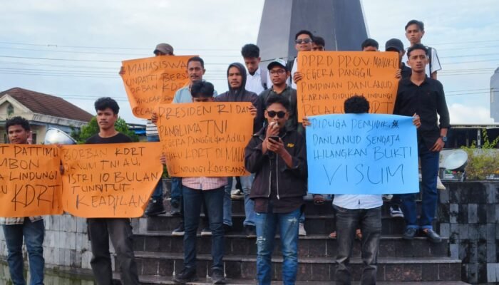 Aliansi Mahasiswa Unpatti Minta Danlanud Pattimura Segera Adili Anggotanya Yang Lakukan KDRT