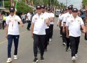 Bupati Aru, TNI/POLRI dan Kejaksaan Gerak Jalan Indah Meraihkan HUT ke 80 RI