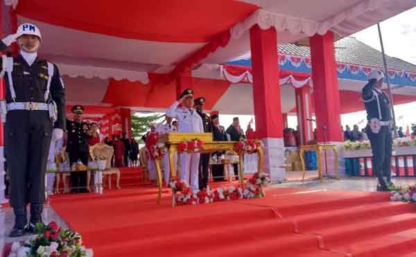 Pemkab Aru Peringati HUT ke 80 RI, Bupati Kaidel Perdana Jadi Irup