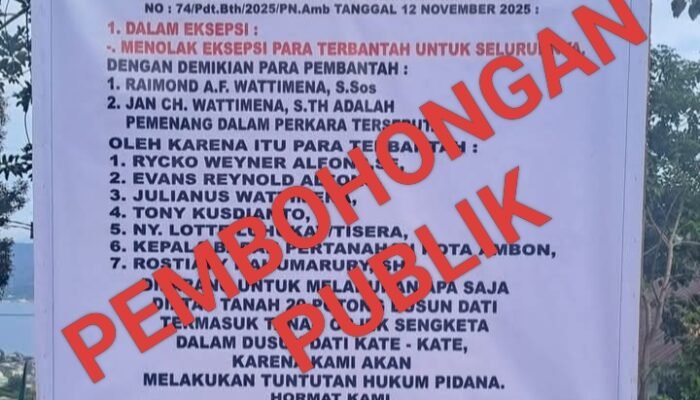 Baliho Larangan di Kesia Disebut Menyesatkan, Ahli Waris Alfons Tegaskan Putusan MA Berpihak Kepada Mereka