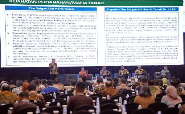 Rakernas 2025, Dirjen PSKP Tekankan Kunci Efektif Berantas Mafia Tanah 1 BPN Rilis Dirjen PSKP Berantas Mafia Tanah