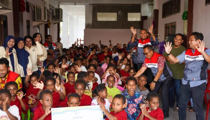 Pertamina Patra Niaga Papua Maluku Berbagi Kebahagiaan dengan 375 Anak Yatim di HUT ke-68 Pertamina