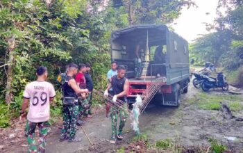 Satgas TMMD 127 Angkut Material