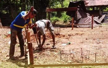 Satgas TMMD 127 Kebut Pengerjaan RLH Sasaran 3 di KM 8 Durjela 2 Satgas TMMD 127 Bangun RLH di Sasarn 3 Km8 Durjela