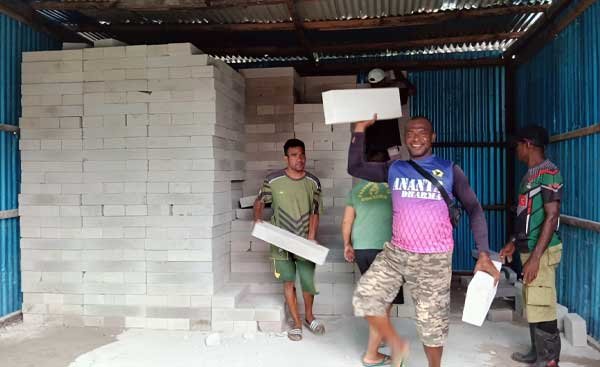 Percepat Pembangunan RLH, Satgas TMMD 127 Gunakan Bata Hebel 