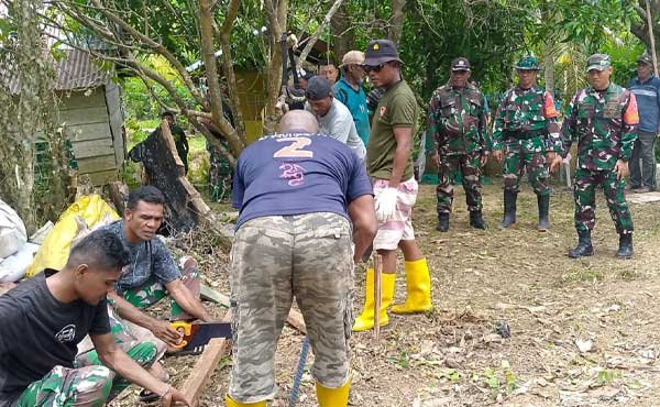Tinjau Langsung Pekerjaan Satgas TMMD 127 di Dobo, Dandim Tual Beri Pesan Ini