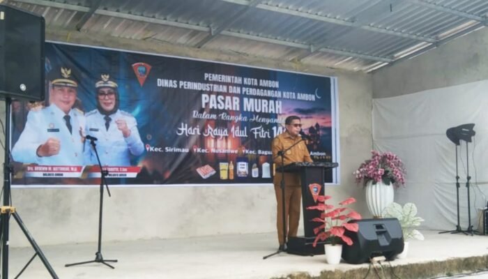 Jelang Idul Fitri 1447 H, Bodewin Wattimena Buka Pasar Murah, Pemkot Ambon Subsidi Sembako Lebih dari 50 Persen