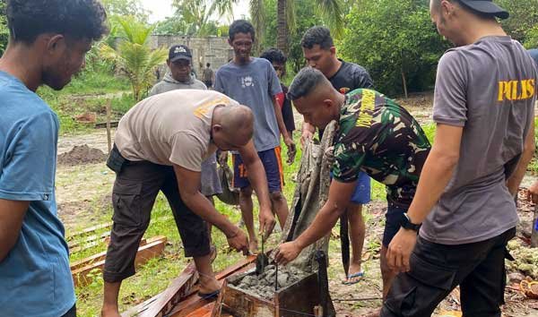 Satgas TMMD 127 Fondasi RLH Ds Longgar Apara