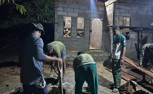 Satgas TMMD 127 Kerja Lembur Bangun RLH2