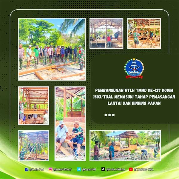 Satgas TMMD 127 Pasang Lantai n Dinding Papan