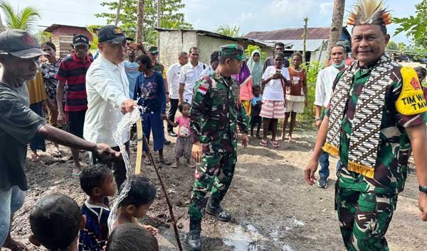 Tim Wasev Tinjau Program TMMD 127 di Aru, RLH dan Air Bersih Capai 100 Persen 1 Satgas TMMD 127 Tim WASEV