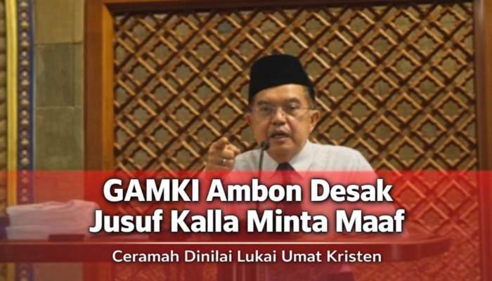 GAMKI Ambon Desak Jusuf Kalla Minta Maaf, Ceramah Dinilai Sakiti Umat Kristen