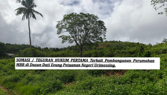 Ahli Waris Jozias Alfons Somasi PT Maluku Drop Core soal Pembangunan MBR di Lorong Sekkot Urimessing