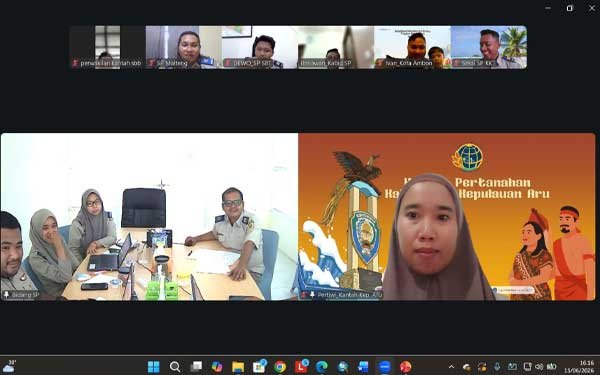 Kantah Aru Rampungkan Monev Intensif Bersama Bidang Survei-Pemetaan BPN Maluku