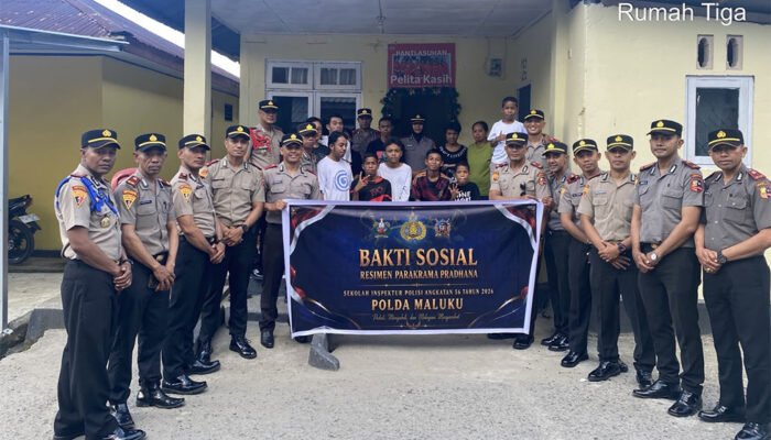 Siswa SIP Angkatan 56 Polda Maluku Salurkan Paket Sembako ke Panti Asuhan Pelita Kasih
