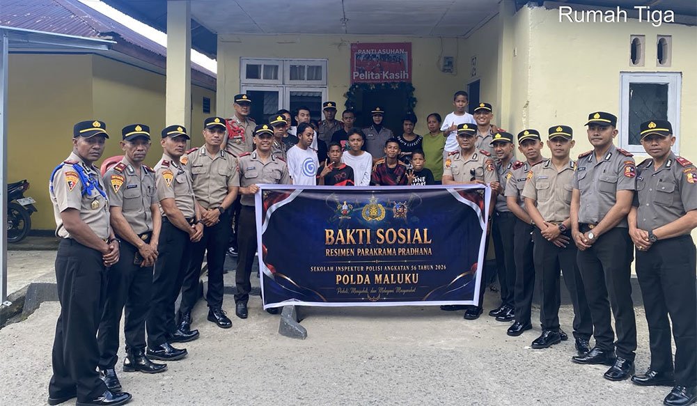 Siswa Sekolah Inspektur Polisi (SIP) Angkatan 56 Tahun Anggaran 2026 dari Resimen Parakrama Pradhana Polda Maluku