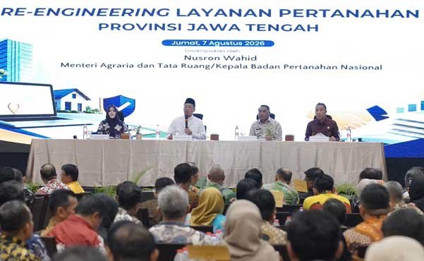 Menteri Ajak BPKAD dan IPPAT se-Jateng Wujudkan Transformasi Layanan Pertanahan 1 BPN Rilis Menteri Nusron Ajak BPKAD n IPPAT se Jateng