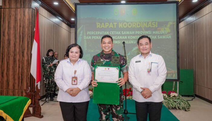 Kodam XV/Pattimura dan Kementan Perkuat Sinergi Cetak Sawah di Maluku