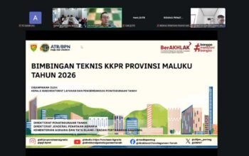 Kantah Aru ikut Bimtek Penguatan KKPR daring