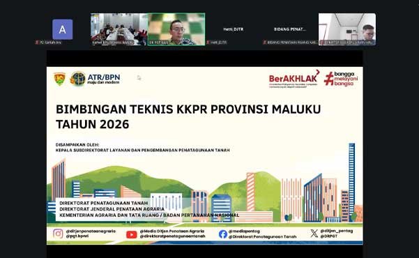 BPN Maluku Perkuat Implementasi KKPR Dukung Kepastian Hukum dan Investasi