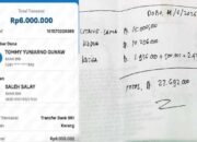 Bukti Transaksi Pinjam Uang eks Kades Warabal