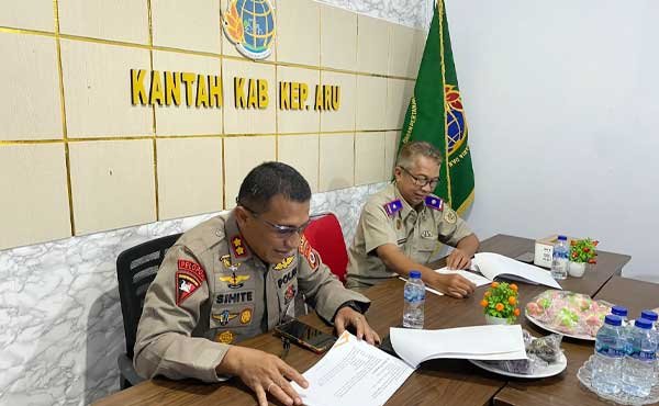 Kantah Aru Kaporles Aru Bahas Tata Kelola Pertanahan