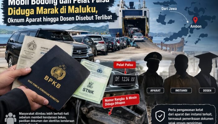 Mobil Bodong dan Pelat Palsu Diduga Marak di Maluku, Oknum Aparat hingga Dosen Disebut Terlibat