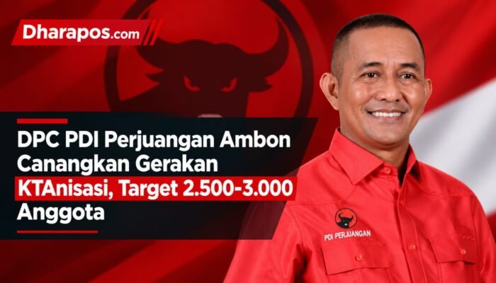 DPC PDI Perjuangan Kota Ambon Canangkan Gerakan KTAnisasi, Target Rekrut 2.500–3.000 Anggota